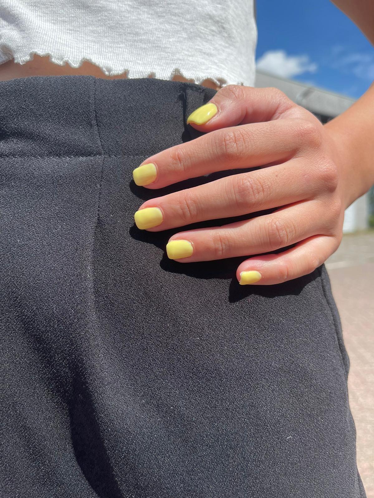 Pastelgeel, kort gehouden